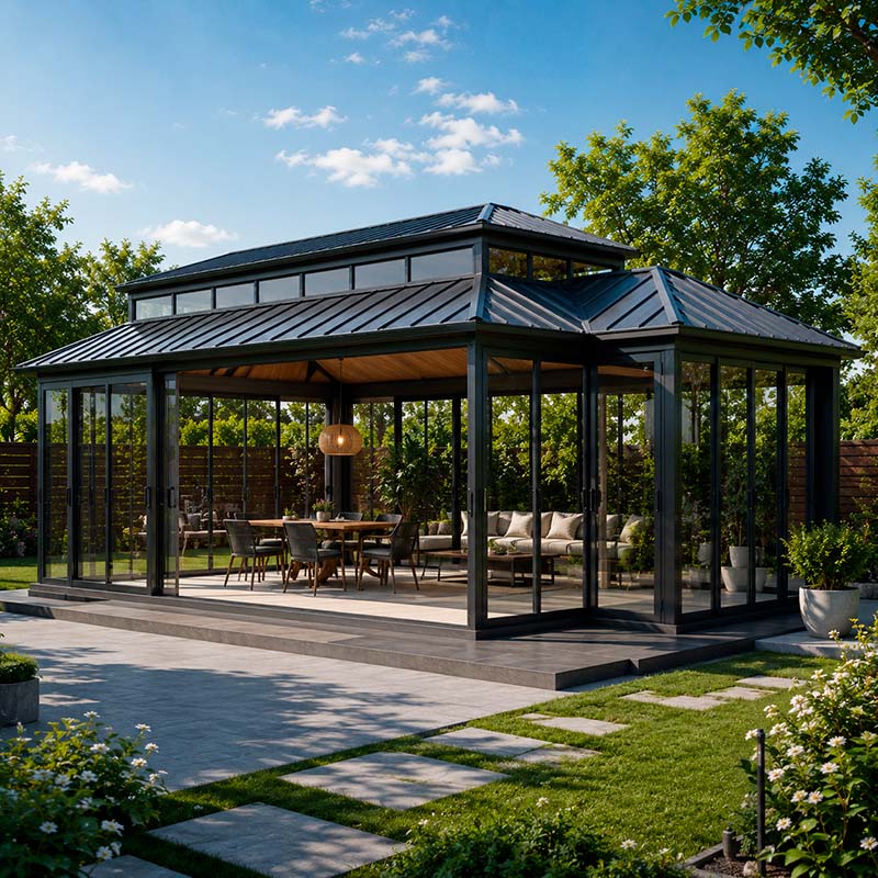 Luxury Glass Garden Pavilion-2