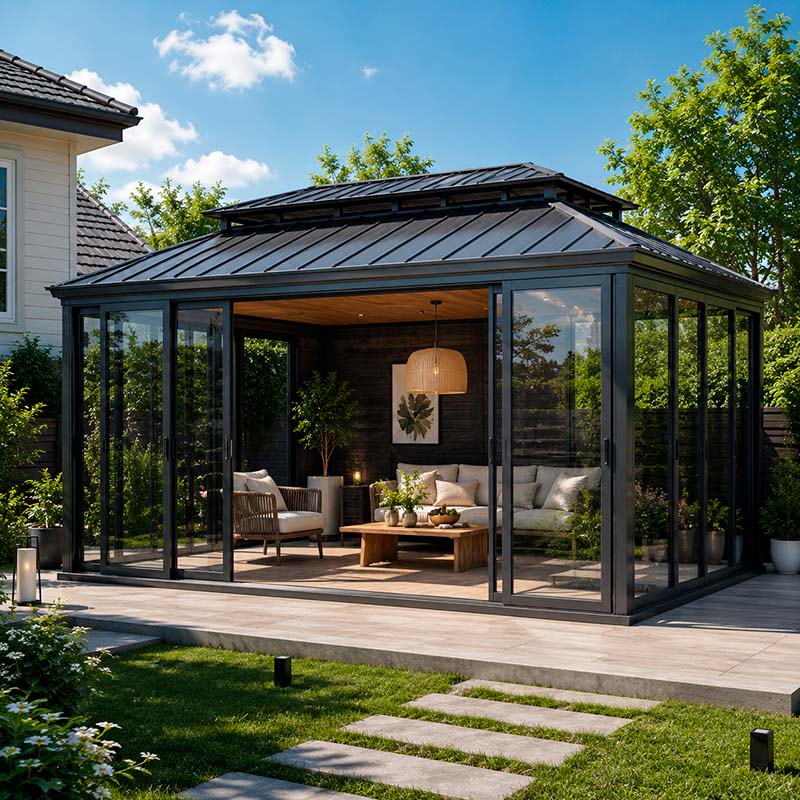 Luxury Glass Garden Pavilion-3