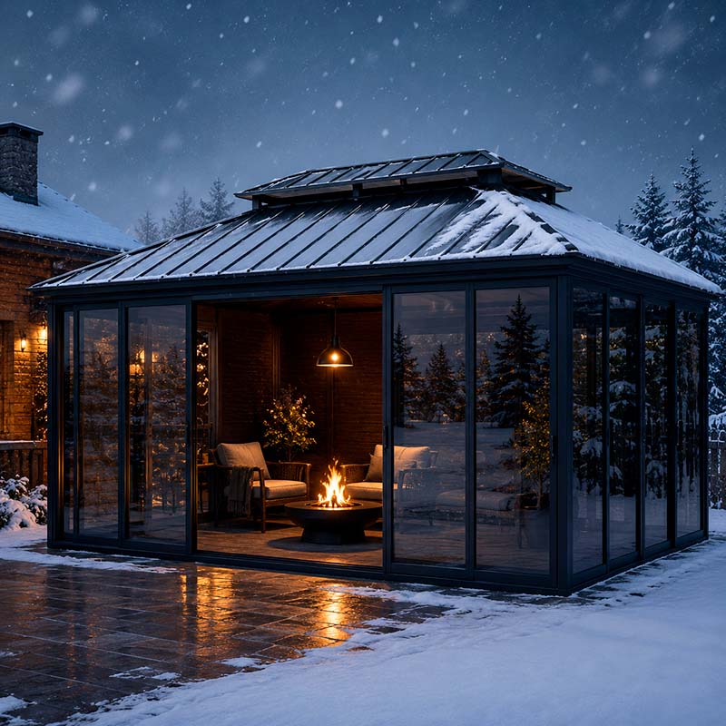 Luxury Glass Garden Pavilion-4